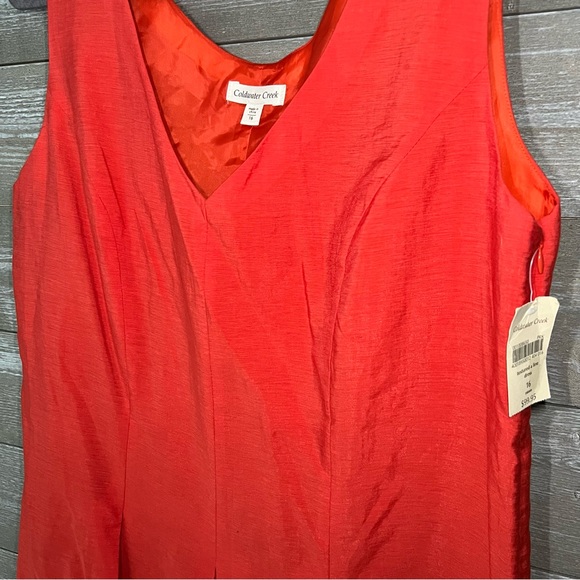 Coldwater Creek | Dark Orange Textured A-Line Dress Size 16 NWT - Picture 8 of 9